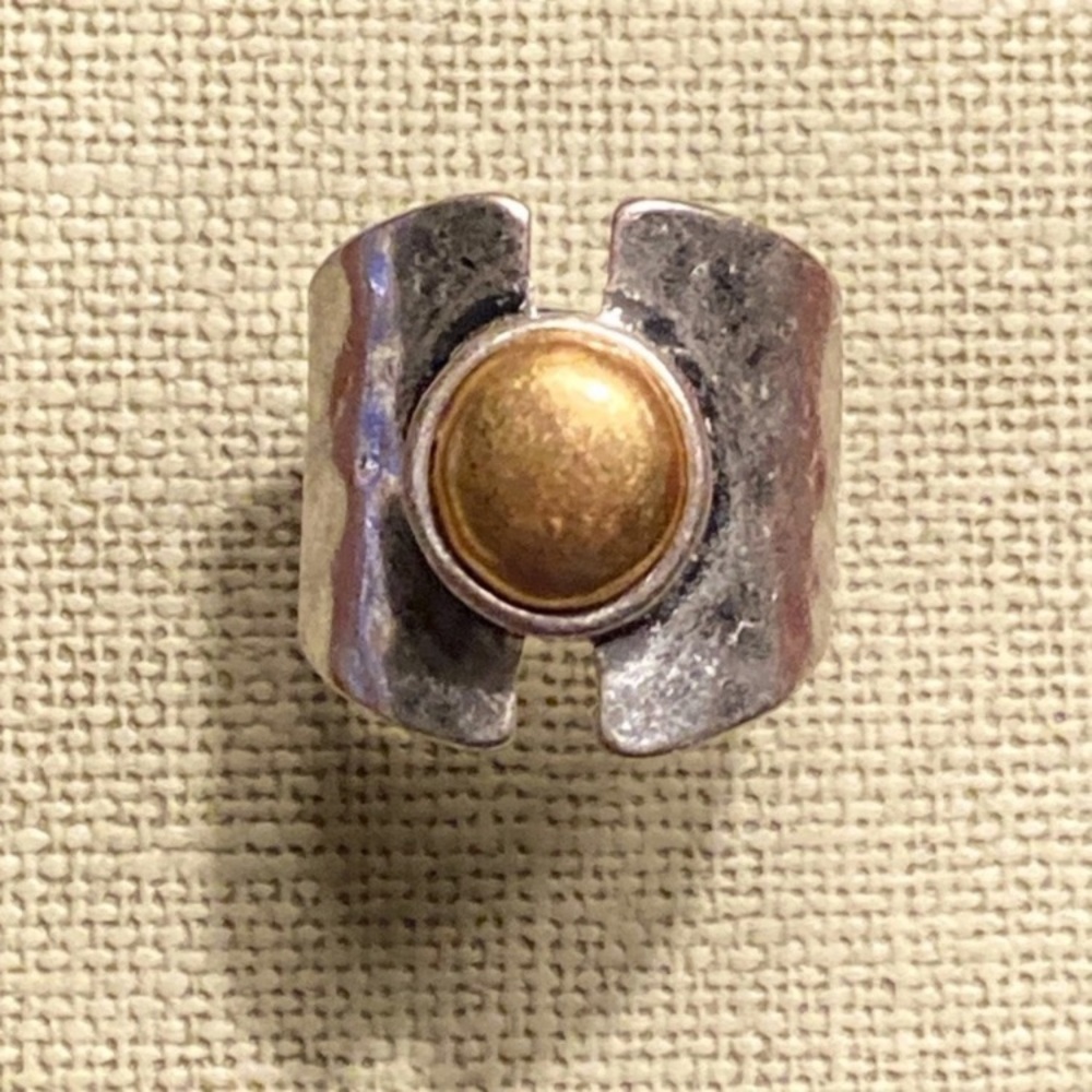Bella Uno Hammered Two Tone Ring